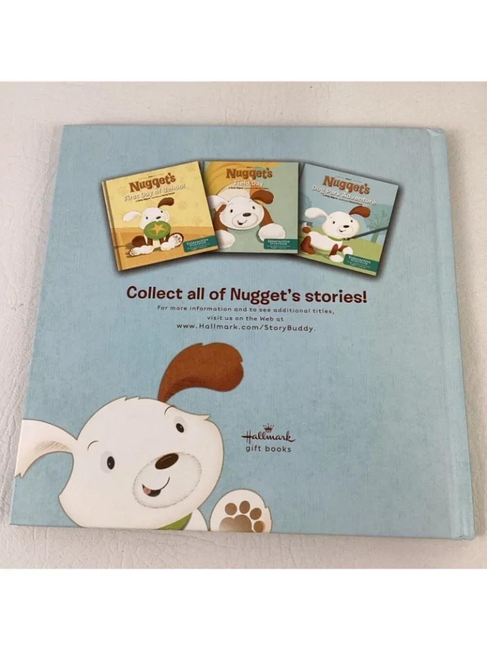 Hallmark Interactive Storybook Buddy Nugget Plush Toy w 3 Hardcover Book Bundle